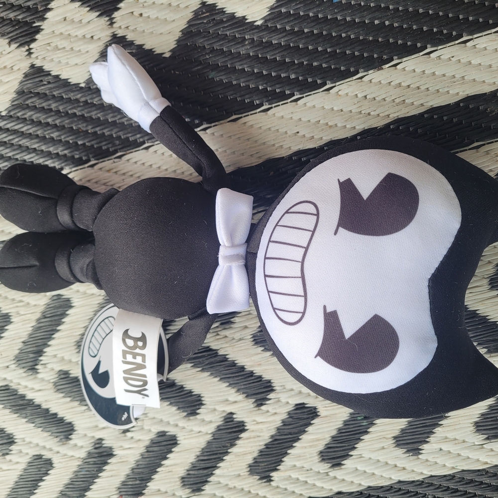 Bendy And The Ink Machine 11" Black and White Plush Toy Joey Drew Studios Stuffy - Picture 3 of 6